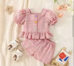 【韓国服】ピンク上下セット【3〜4歳】