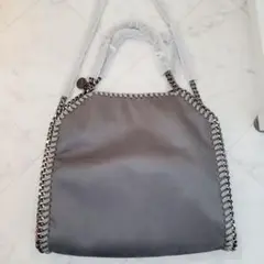 ステラマッカートニーファラベラ★ミニグレー シルバーチェーン横26cm美品❤︎