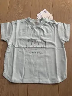 新品タグ付き　チャーリーブラウン　カメライラスト Tシャツ　アプレレクール