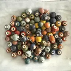 景徳鎮　セラミックビーズ　10mm　100個セット