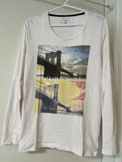 ships jet blue ブルックリンブリッジ グラフィック長袖Tシャツ
