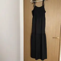 しまむら　sakiコラボ　キャミワンピース　黒