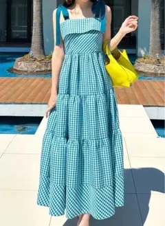 LUDICRUM 2Way Resort checkered dress