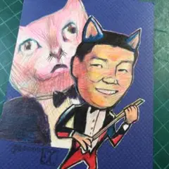 【ザビちゃん】【原画肉筆】期間限定・ねことオーケストラ
