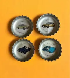 スーパーカー　王冠　瓶のふた　4個セット
