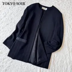 TOKYO SOIR 東京ソワール ブラックフォーマル ノーカラージャケット