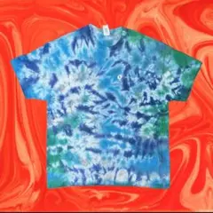 タイダイ Ｔシャツ ブルー グリーン GILDAN 1701