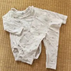 H&M 花柄ロンパース・レギンスセットアップ 6M