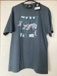 新品わちふぃーるどダヤン猫 プレーン Ｔシャツ どれどれ グレイッシュグリーンL