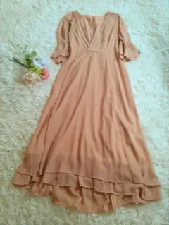 美品♡ドリードール　カシュクール風シフォンブラウスワンピース　フリルスリーブ