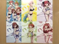 五等分の花嫁　コミケ102 A4クリアファイル6枚セット(水着)