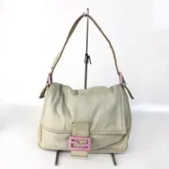 FENDI フェンディ レザー ショルダー トートバッグ ホワイト ブランド