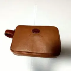レザーポーチ セカンドバッグ本革風 クラッチバッグ 茶 ブラウン 新品未使用