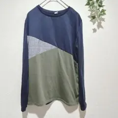 【SHEIN】【シーイン】切替デザイン 長袖Tシャツ 150cm相当