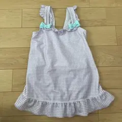 水着　130 ラベンダーギンガムチェック