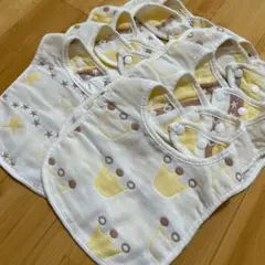タイ 360° U型 お得な 10枚セット よだれかけ ビブ イエロー
