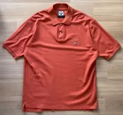 FACONNABLE ポロシャツ オレンジ 刺繍ロゴ付き カモ 古着 XL
