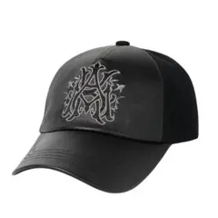 【完売品】aakam レザー キャップ cap black