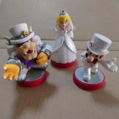 amiibo マリオ&ピーチ&クッパウェディングスタイル3点まとめ売りオマケ付き