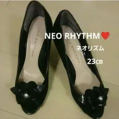 未使用☆NEO RHYTHM❤️ 2WAY オープントゥ パンプス☆黒