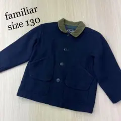 familiar ファミリア ウール ブルゾン コート ネイビー 130