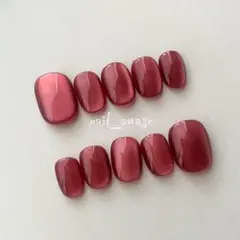 ガラスマグ×レッド［ネイルチップ］赤