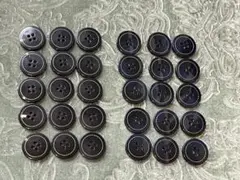 黒と紺4つ穴ボタン 30個セット