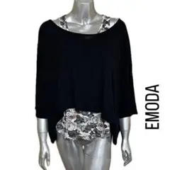 EMODA ブラック オフショルダー トップス