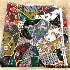シーチングはぎれ　金継ぎ　和柄　50cm着分110cm巾