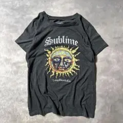 Q96 古着80s復刻Sublime公式バンドT チャコール