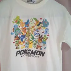 130、美品未使用　白ポケモン Tシャツ