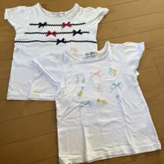 moo non non Tシャツ 120サイズ リボン　2枚