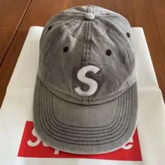 Supreme Sロゴ グレーキャップ