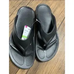 新品未使用タグ付き★ダイソー★リカバリーサンダル★ブラック★24-26cm