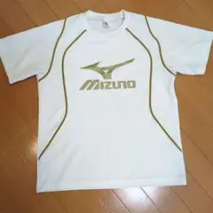 ミズノ　Mizuno ロゴ入り ホワイト　160cm　白　半袖Tシャツ　野球