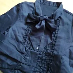 urbannow リボン襟 長袖シャツ M