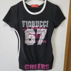 Fiorucci 黒 Tシャツ プリント 67 CHEERS