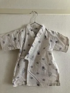 コンビミニ　甚平セット ベージュ　和柄