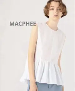 新品 MACPHEE クリスピータフタ ノースリーブブラウス 36