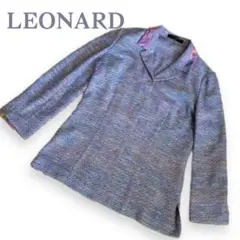 レオナール、ツイードジャケット、サイズ42、XL、13号。LEONARD