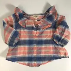 子供服 105㎝ グリーンレーベルリラキシング シャツ チェック F1A030