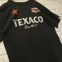 新品タグ付⭐︎TEXACO ビンテージ風 Tシャツ 黒　M