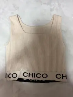CHICO 裾ロゴクロップドタンク