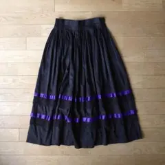 ユーロヴィンテージ レース プリーツスカート
