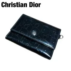 Christian Dior トロッター柄 エナメル カードケース パスケース