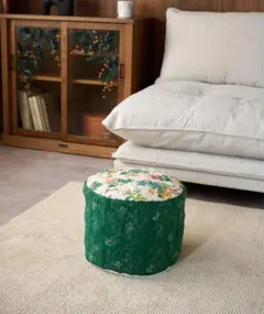 【匿名配送】ジャーナルスタンダードファニチャー　プフ クッション カバー 花柄