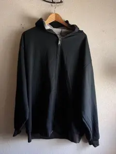 90s グッドレギュラー　サーマル　ビッグサイズ　ブラック　ダブルフェイス　古着