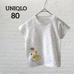 【美品】　ユニクロ　ポケモン　80　Tシャツ　半袖　カットソー　ベビー