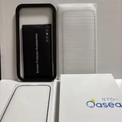 オアシー　iPhone用ガラスフィルム2枚　6.7インチ　ガイド付き