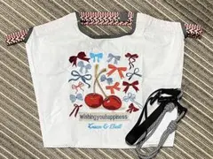 最終お値下げ【新品】ナイロン刺繍エコバッグ（Mサイズ）※ショルダー付き